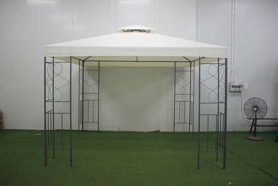 Crie um espaço exterior elegante e funcional com o Pavilhão Gazebo de Patio de Aço de 3x3m