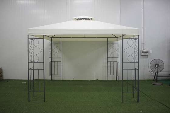 Crie um espaço exterior elegante e funcional com o Pavilhão Gazebo de Patio de Aço de 3x3m