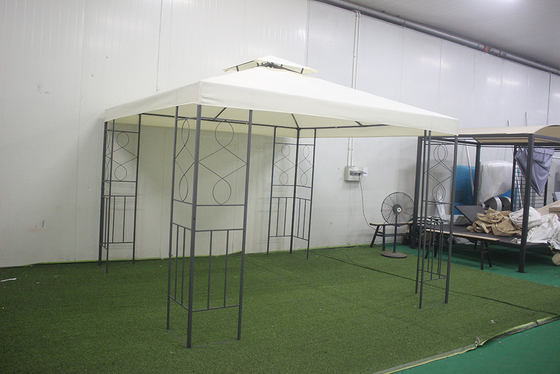 Crie um espaço exterior elegante e funcional com o Pavilhão Gazebo de Patio de Aço de 3x3m