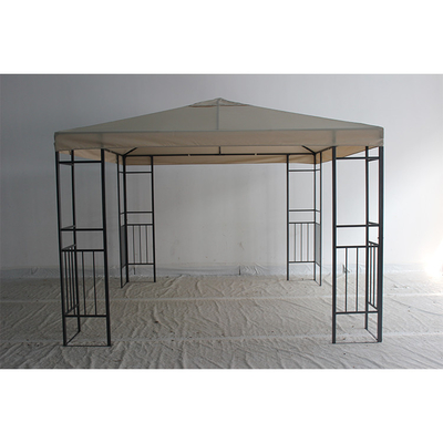 Customize Gazebo de aço com tela de rede Tecido à prova d'água exterior 3X3M