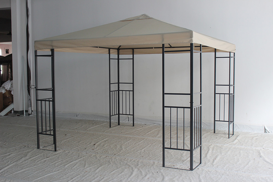 Customize Gazebo de aço com tela de rede Tecido à prova d'água exterior 3X3M