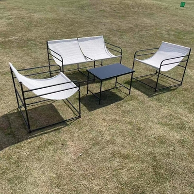 Mobiliário de jardim para o exterior Sofá com tecido Cadeira dupla de assento único Mesa de café