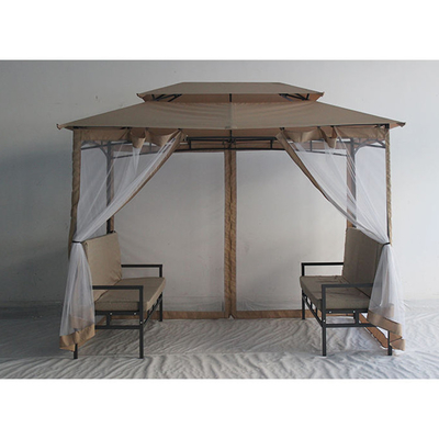 PA revestido jardim moderno de alumínio ao ar livre pergola Gazebo impermeável pátio festa tenda