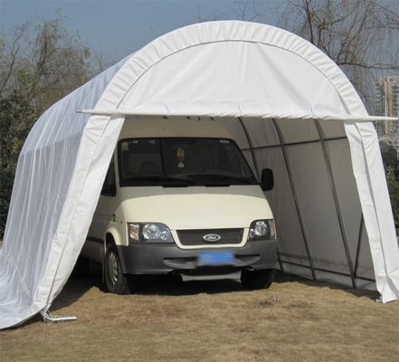 Parque de estacionamento tenda de garagem grande dossel com estrutura galvanizada de aço e material de telhado PE