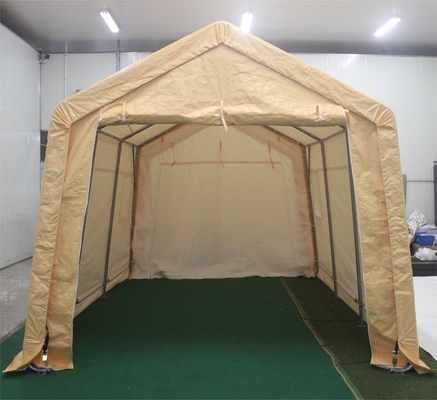 Parque de estacionamento tenda de garagem grande dossel com estrutura galvanizada de aço e material de telhado PE