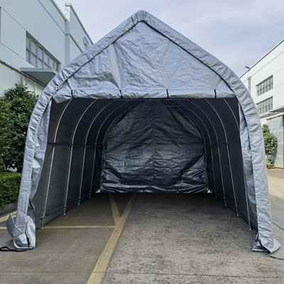 Parque de estacionamento tenda de garagem grande dossel com estrutura galvanizada de aço e material de telhado PE