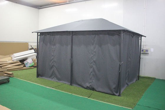 3*4*2.6M Quadro de alumínio Poliéster impermeável e PA revestido Gazebo superior para festas de jardim