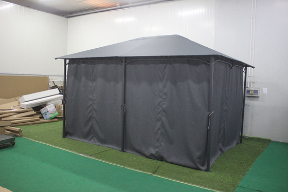 3*4*2.6M Quadro de alumínio Poliéster impermeável e PA revestido Gazebo superior para festas de jardim