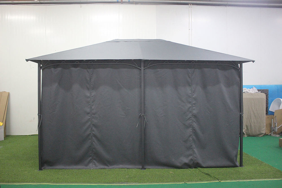3*4*2.6M Quadro de alumínio Poliéster impermeável e PA revestido Gazebo superior para festas de jardim