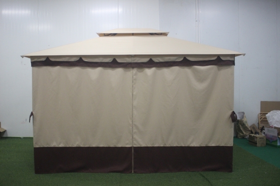 Gazebo exterior de metal para jardim duplo 3x4x2.7m Opcional Tipo de metal Metal