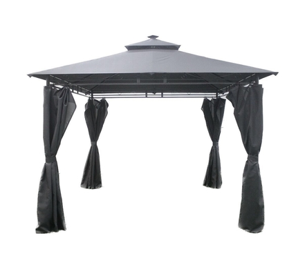 Quadro de aço 3x3x2.7M Patio exterior redondo Canopy Party Gazebo Design para jardim / exterior