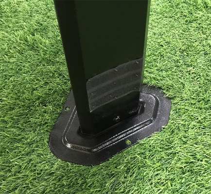 3X3.65X2.73M Gazebo exterior de metal com dobradiça dupla para utensílios de jardim com árvores