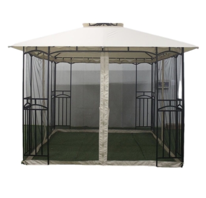 3x3x2.7M aço exterior Gazebo com dois topos para pátio canopy festa santuário ao ar livre