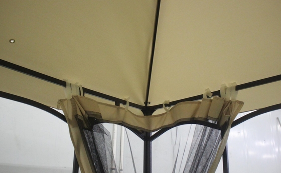 3x3x2.7M aço exterior Gazebo com dois topos para pátio canopy festa santuário ao ar livre