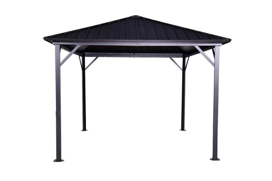 Gazebo de placa de ferro de 3*3*2,75m resistente para ponte de pergolas