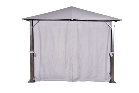 Gazebo de metal para jardim com tope único pintado à mão 3x3x2.57m Fácil de montar