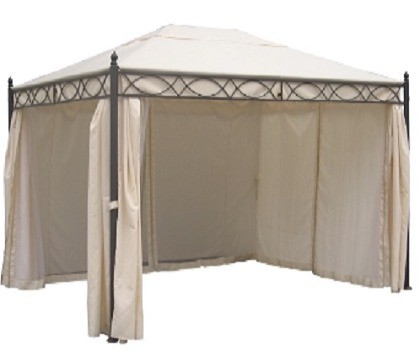 Proteção solar Jardim Ponte de pergola de metal de aço com cortina de poliéster Galpão Função