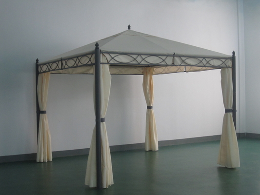Proteção solar Jardim Ponte de pergola de metal de aço com cortina de poliéster Galpão Função