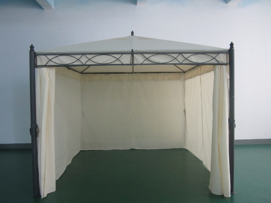 Proteção solar Jardim Ponte de pergola de metal de aço com cortina de poliéster Galpão Função