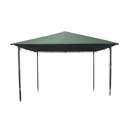 Área de abrigo para gazebo ao ar livre 3X3X2.6M com estrutura de metal de montagem fácil e paredes laterais