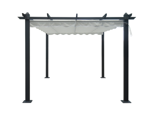 Gazebo externo de jardim personalizado de 2.96X2.96X2.25M com moldura de alumínio e tampa removível