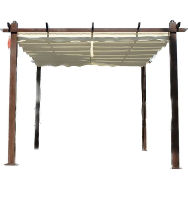Gazebo externo de jardim personalizado de 2.96X2.96X2.25M com moldura de alumínio e tampa removível