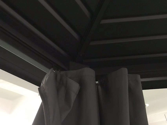 Quadro de alumínio 4x4x2.8M Hexagonal Hardtop Gazebo Ideal para uso ao ar livre e fácil de instalar