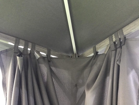 Tenda de gazebo de alumínio com paredes laterais de poliéster 3X3X2.57M para proteção impermeável