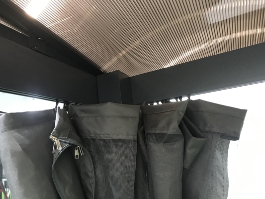 3x4x2.2/2.4M Plano inclinado Gazebo de jardim de alumínio com telhado PC de policarbonato de luxo