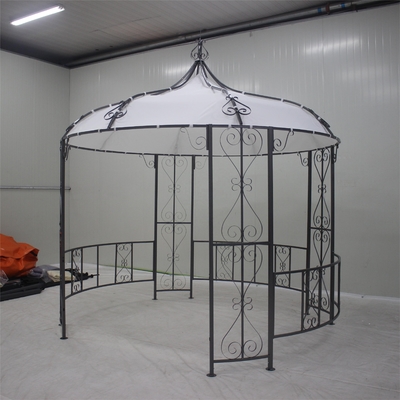 Gazebo de jardim de aço para relaxar e entreter