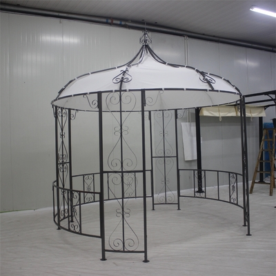 Gazebo de jardim de aço para relaxar e entreter