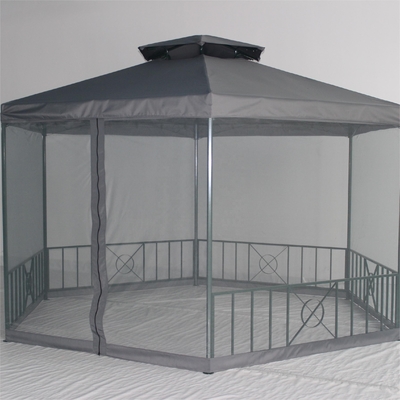 Área exterior impermeável jardim dossel pérgola com cores personalizadas teto duplo hexagonal