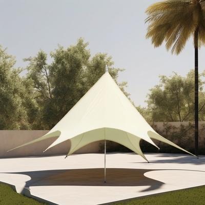 Tenda de estrela exterior personalizada revestida com pó para sombra de praia Canopy of Heavens Pavilion