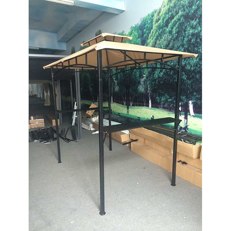 Material de vela de poliéster 2.5*1.3*2.5M Patio Shelter Canopy Tent para Grill BBQ Gazebo