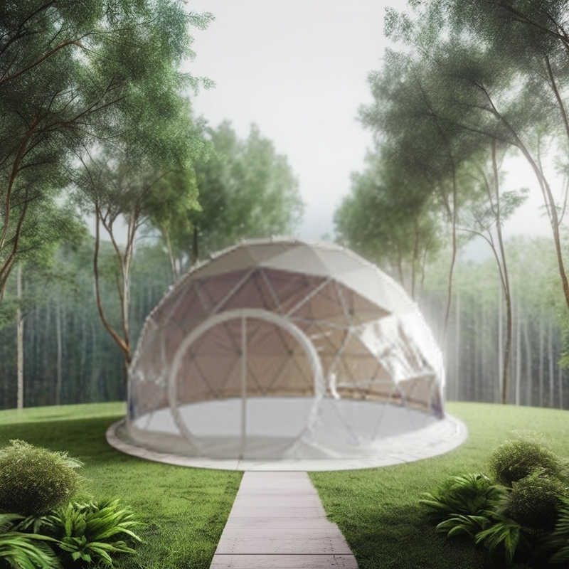 Canopy de acampamento com céu estrelado Um pavilhão tratado a calor para aventuras ao ar livre ecológicas