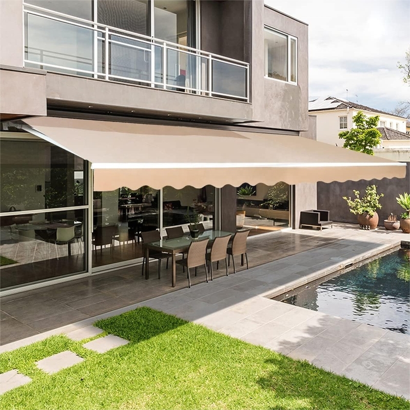 4*3m Outdoor Manual Canopy jardim sombra de sol Balcão Patio Retrátil Telhado de alumínio OEM