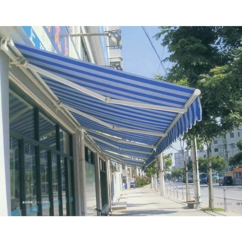 Área de proteção solar para balcão 4,5*3m Tipo totalmente aberto com operação manual e elétrica