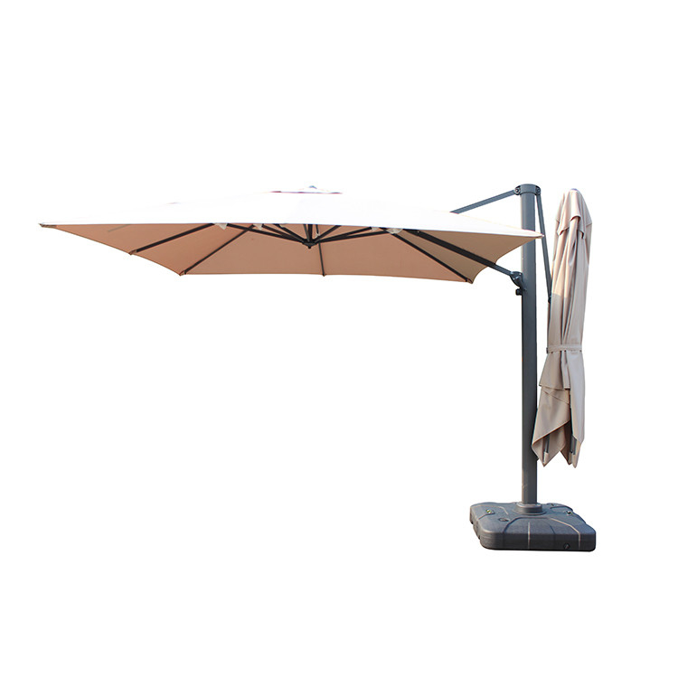 Padrão de guarda-chuva de mão Parasol de jardim com dossel duplo para móveis de exterior 3m Design económico