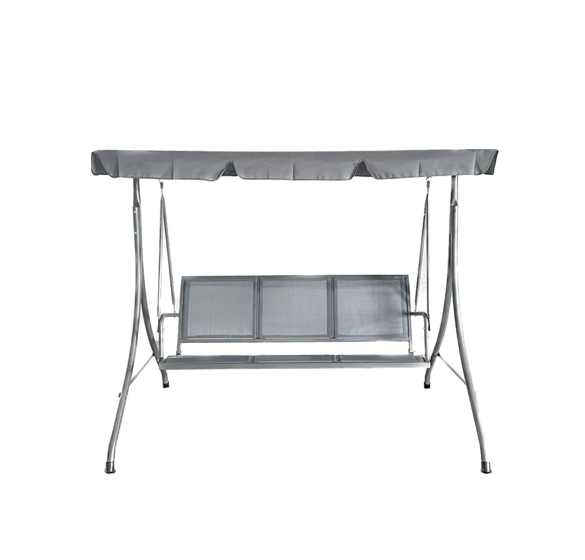 Tipo de metal Metal Roof Outdoor Pendente Swing Cama Cadeira para 3 Pessoas Patio Jardim