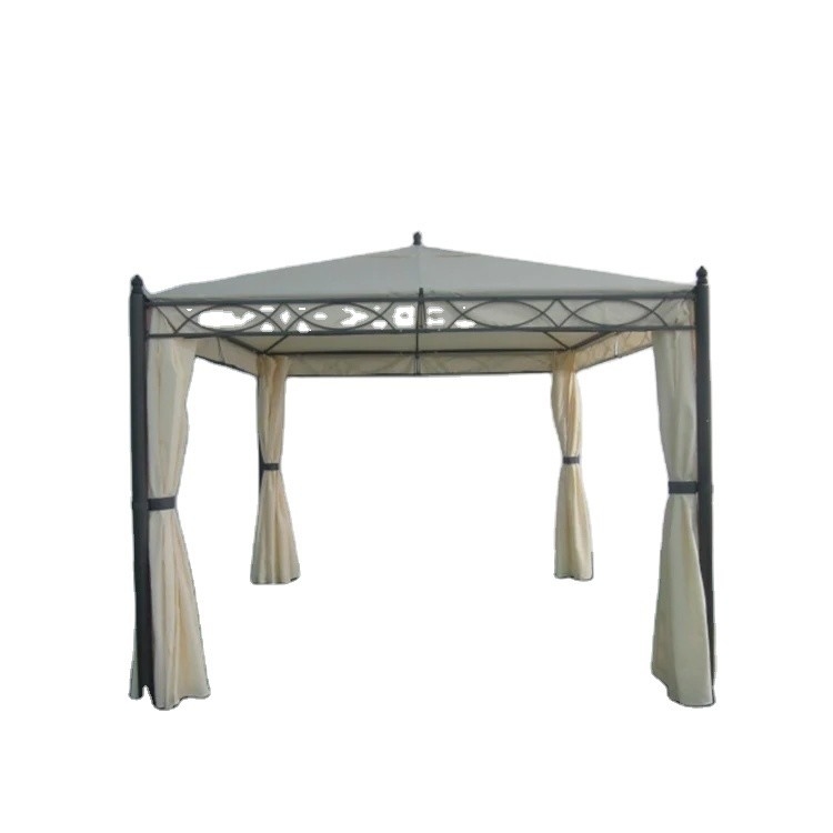 PA revestido 3*3*2.75m Grade Canopy e estruturas de jardim dobráveis Gazebo com rede