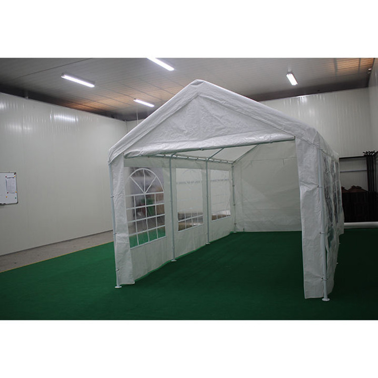 Carport exterior CP004-W com tampa superior PE impermeável e estrutura metálica 3X6M
