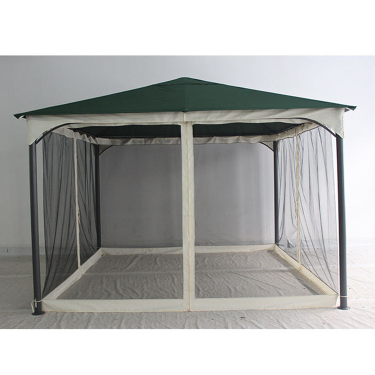 Canopé de poliéster e mosquiteiro para jardim Easy Up Folding Outdoor Gazebo de aço