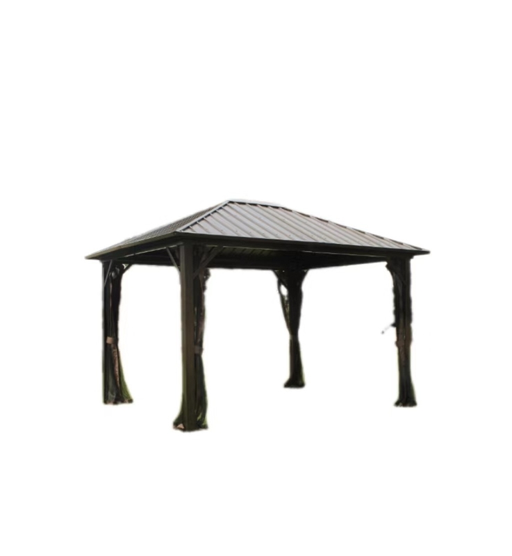 3x3.65x2.57m Linha de jardim de aço galvanizado Gazebo de tubo de alumínio para suprimentos de jardim