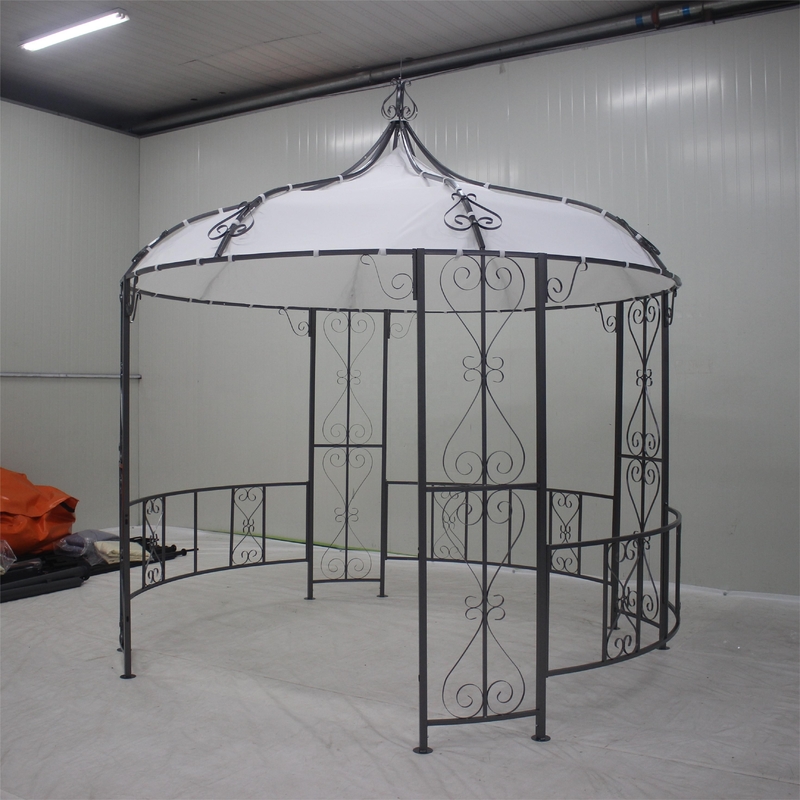 Gazebo de jardim de aço para relaxar e entreter